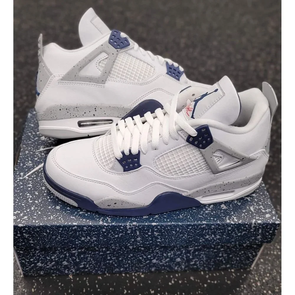 Air Jordan 4 Retro Midnight Navy Size 9 Men's/10.5 Women's DH6927-140 - Picture 1 of 8